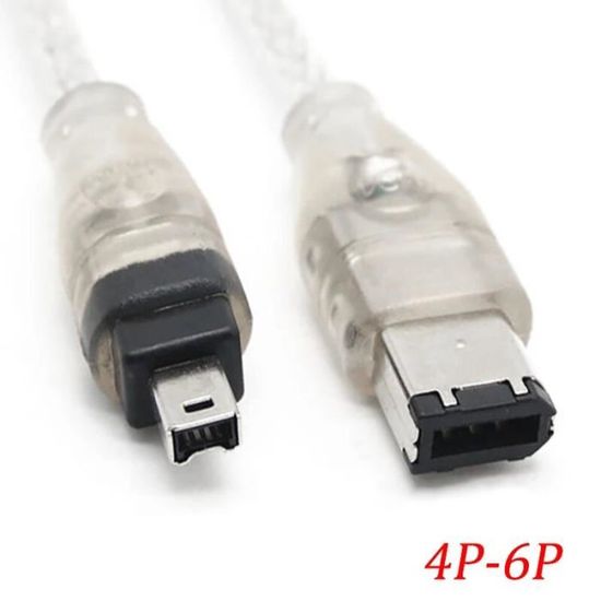 Câble de données Firewire USB vers 4P 6P vers 1394,câble de connexion ...