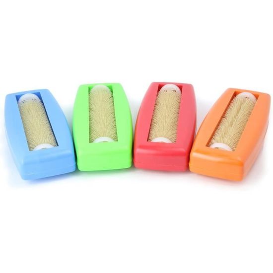 Mallalah Ramasse Miettes Brosse à Double Rouleaux épousseter Aspirateur à Main Domestique Tapis Lit Canapé Sol Cleaning Tool