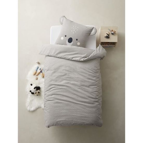 VERTBAUDET Parure housse de couette + taie d'oreiller BIO* KOALA Oeko