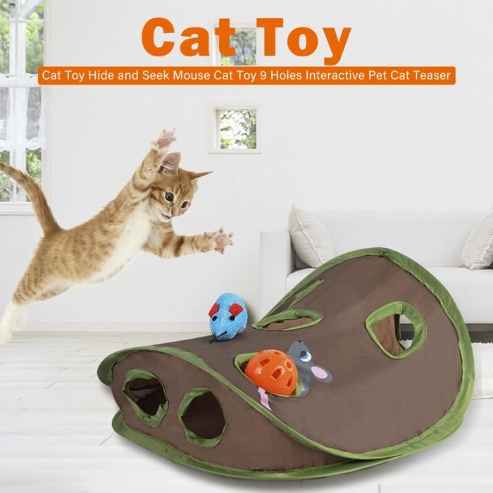 Cache-cache souris jouet pour chat 9 trous Interactive chat teaser jouet pour chat pour chat chat chaton jouer amusant