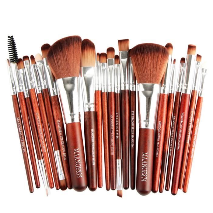 Nouveau 22pcs pinceau de maquillage cosmétique Blush Eye Shadow Brushes Set Kit Noarlall512