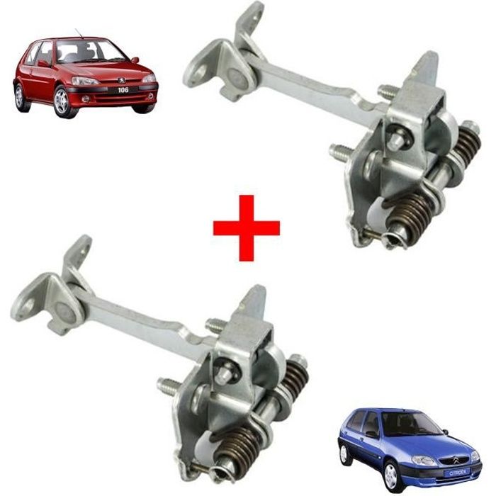 2 ARRÊTS DE PORTE - CHARNIÈRE DE PORTE - AVANT GAUCHE ET DROIT POUR CITROËN SAXO & PEUGEOT 106
