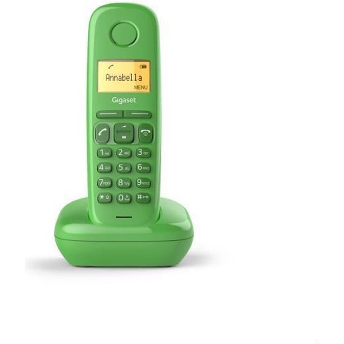TELEPHONE, Téléphones, Téléphone sans fil, Gigaset A170 Vert Spécifications Sans fil Oui Réponse téléphonique Non Capacité