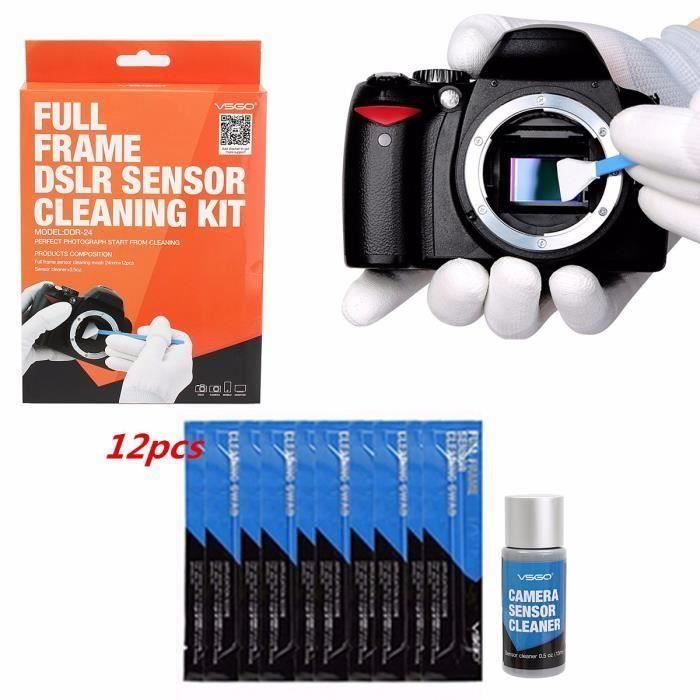 12 Swabs + 0.5oz Liquide Kit Nettoyage Capteur Appareil Photo pour Sensor DSLR