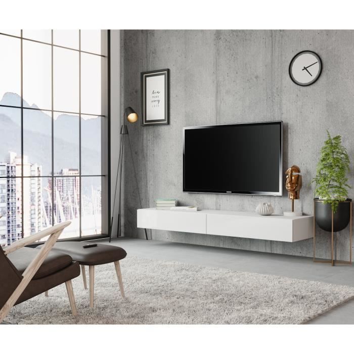 Meuble TV Sierra 140 cm Blanc