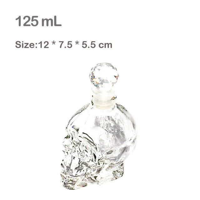 Carafes vin,UNTIOR bouteille de Vodka 550-1000ML avec crâne, forme de tête de mort créative, décanteur pour vin - Type 125ml