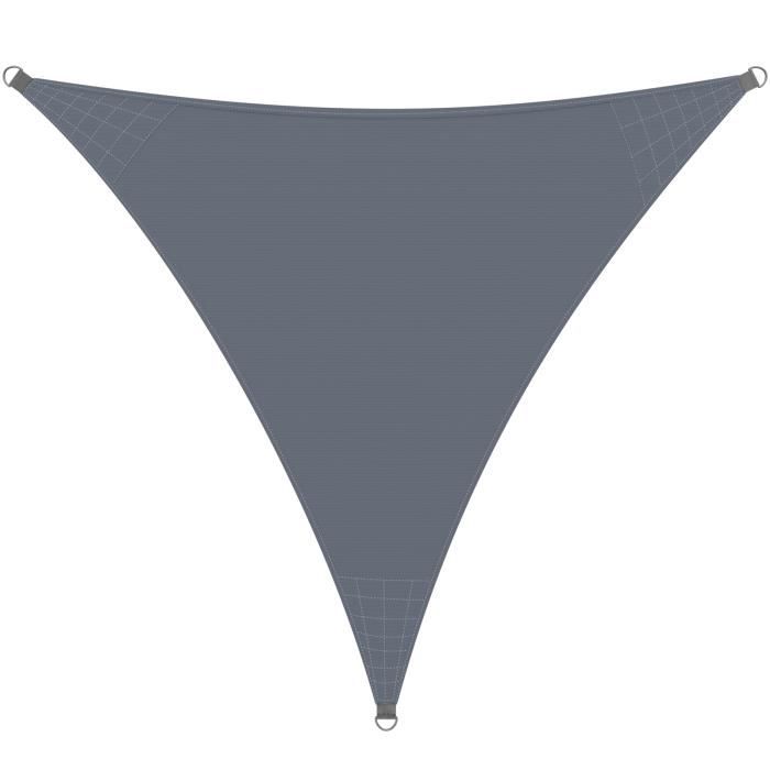 Voile d'ombrage Auvent Oxford Triangulaire 5x5x5m Anthracite Jardin balcon terrasse