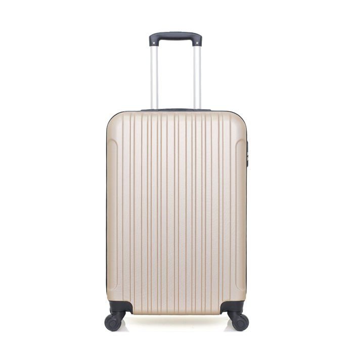 HERO – VALISE WEEK-END - ABS – 65cm – 4 roues – ALPES – BEIGE