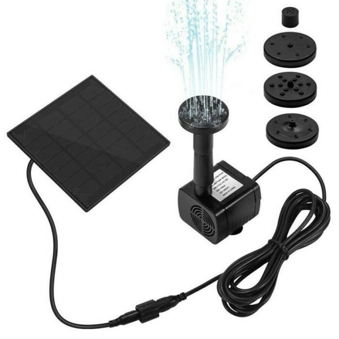 Fontaine solaire submersible pompe à eau jardin extérieur piscine 180L/H