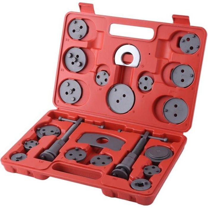 22Pcs Coffret étrier de frein universel - Kit d'outils repousse piston d'étrier de frein pour Auto Voiture