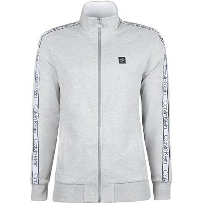 Veste zippée grise Calvin Klein homme