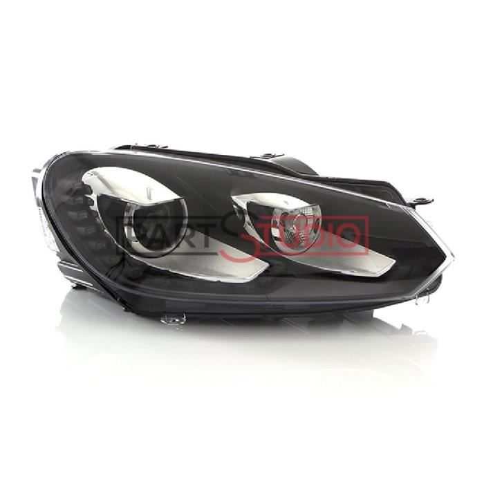 Optique, phare feu avant droit Bi-Xenon et LED passager - Volkswagen Golf 6 VI de 11/10 à 11/12