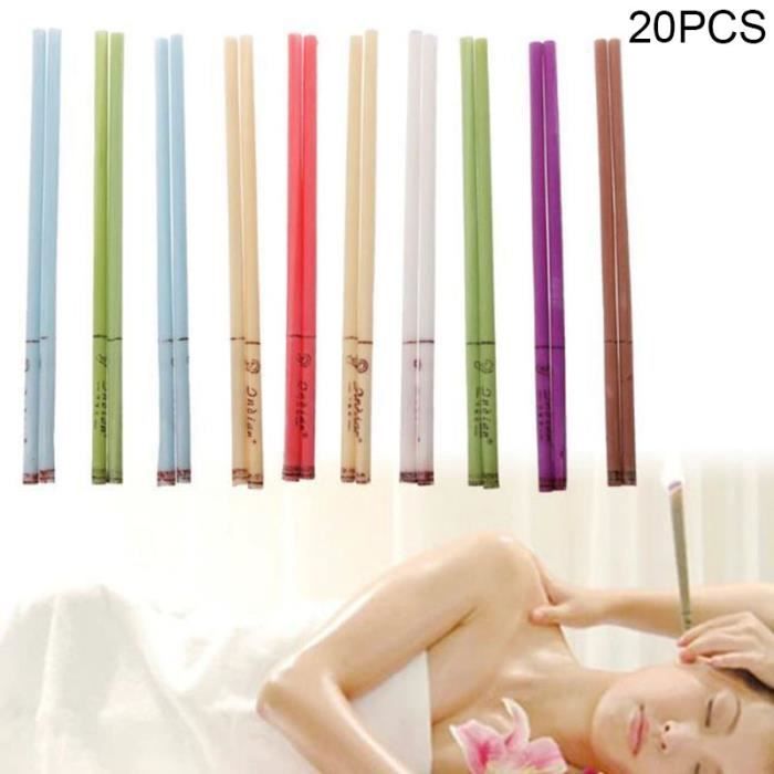 Bougies pour les oreilles 20pcs, Kit Bougie auriculaire pour enlever la cire à l’oreille en cire d’abeille naturelle - A