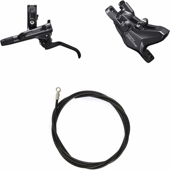 Frein a disque vtt hydraulique shimano deore m6100 avant noir durite systeme double piston 1000mm (sans disque)