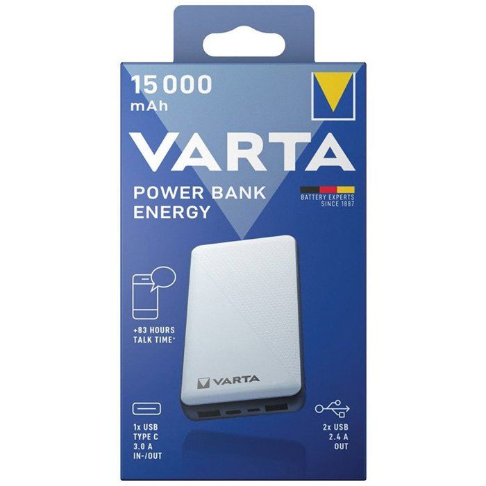 Powerbank (batterie supplémentaire) Varta Energy 15000 57977101111 LiPo 15000 mAh 1 pc(s)