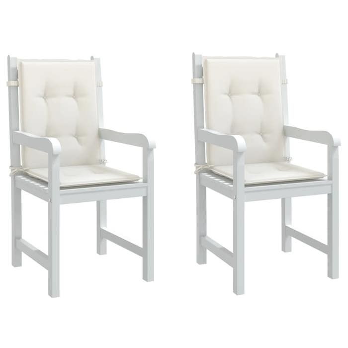 VIDAXL Coussins Dossier Bas Crème - vue 2