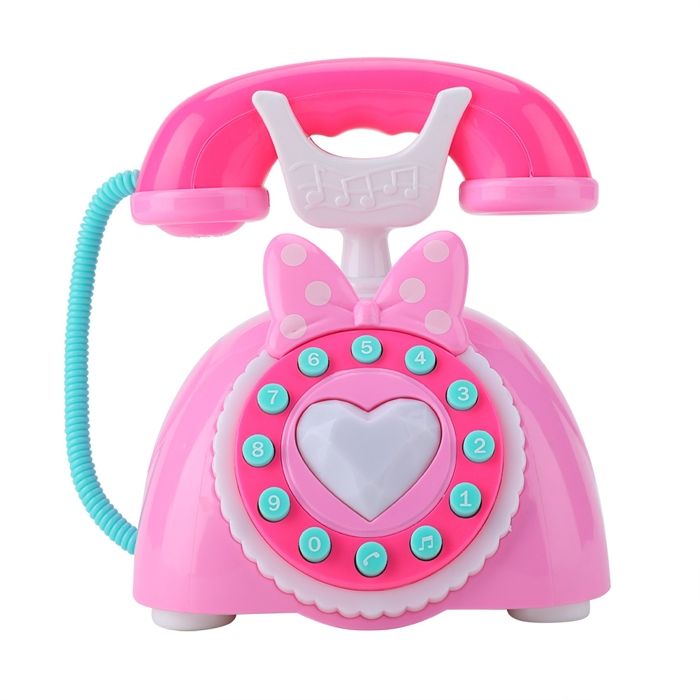 Jouet éducatif - GIGICIAL - Téléphone musical bilingue - Rose - 16x14x13 5 cm