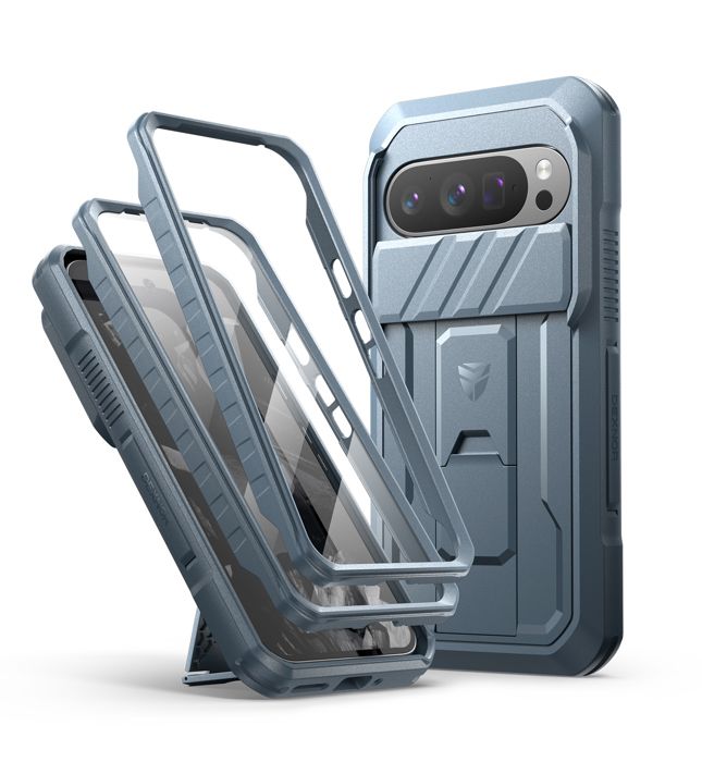 Coque Militaire Odeydo Pour Google Pixel 9 Pro - Noire Avec Cache-Objectif