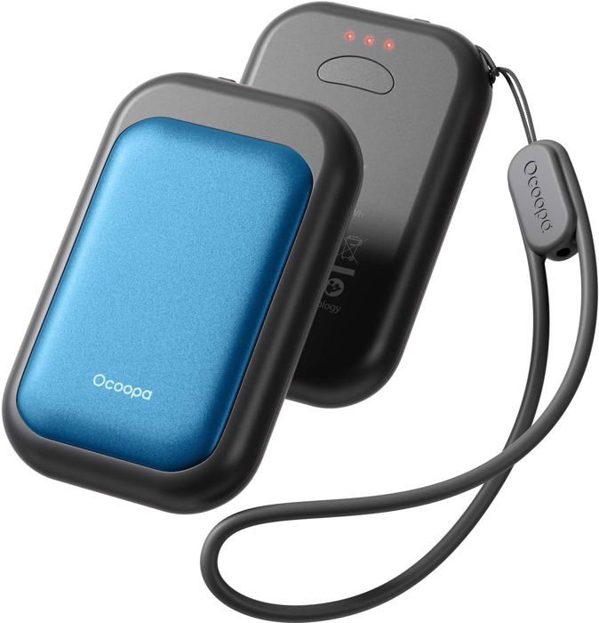 Chauffe Main Reutilisable Lot De 2 Chauffe-mains électriques Réutilisables 6000 MAh - Chauffe-mains Magnétiques - Cadeau Pour Homme, Femme, Enfant Chaufferette électrique