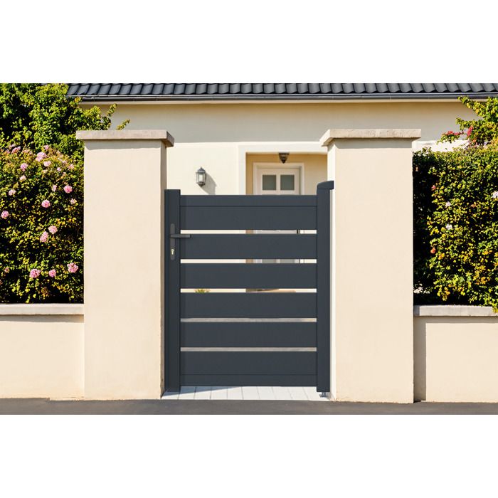 Portillon - Casanoov - VOGEL - 1m H.125cm - Gris - Aluminium