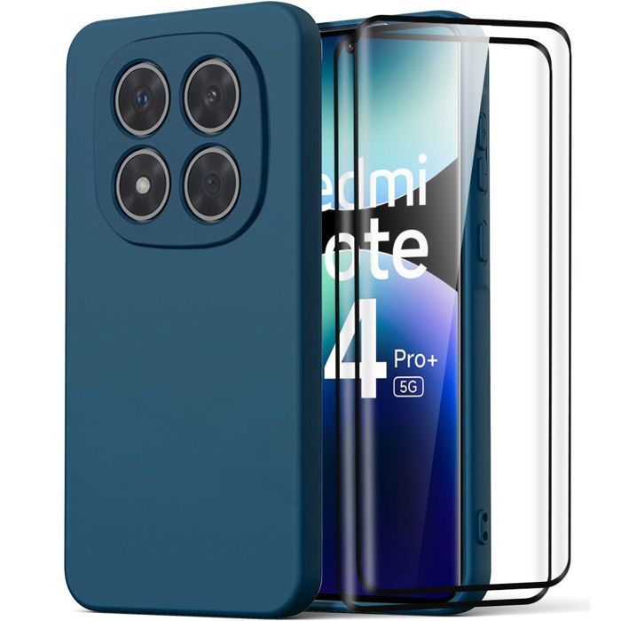 Cover + 2 Vetri Temperati + 2 Protezioni Fotocamera Per Xiaomi Redmi Note 14 Pro Plus - Foto 2