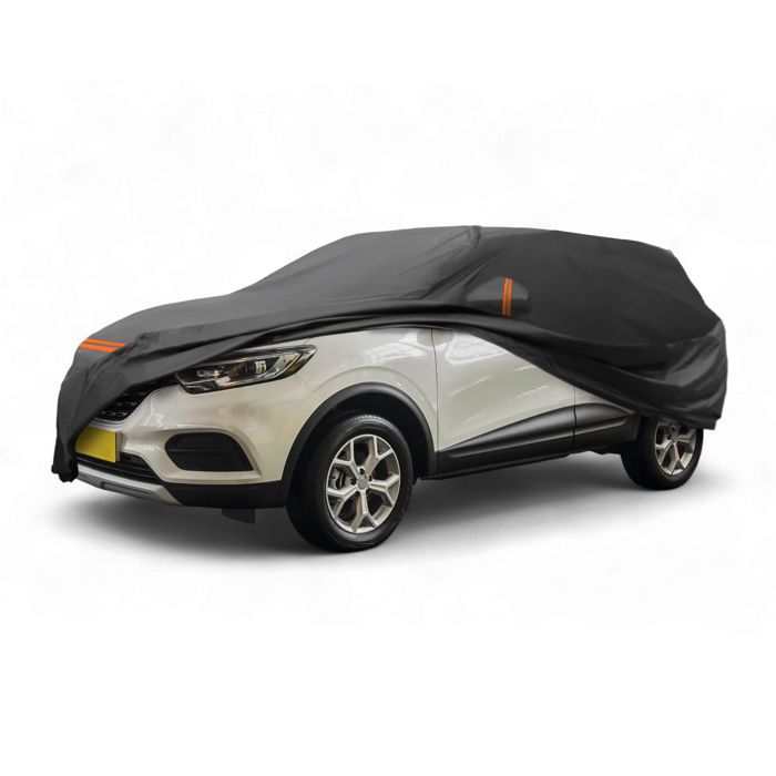 Couverture de protection Voiture X AUTOHAUX Pour Renault Kadjar 2015-2021 PEVA Coton filé Étanche Anti-soleil Fermeture Éclair Noir