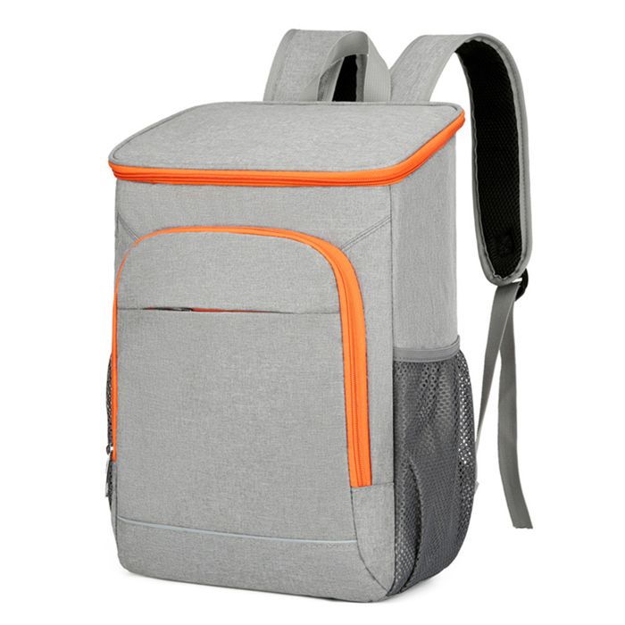 Sac isotherme 30 L étanche pour pique-nique randonnée plage - Gris Orange -