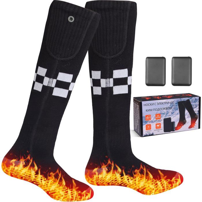 Chaussettes Chauffantes Homme Femme - 7.4V 3000mAh Chaussette Chauffante, Contrôle des APP Chaussettes Chauffantes Homme Femme - 7.4V 3000mAh Chaussette Chauffante, Contrôle des APP
