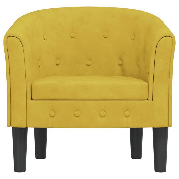 Jaune Fauteuil de relaxation - SOLOMON - 1 PLACE - CHAISE TV - jaune velours FF248