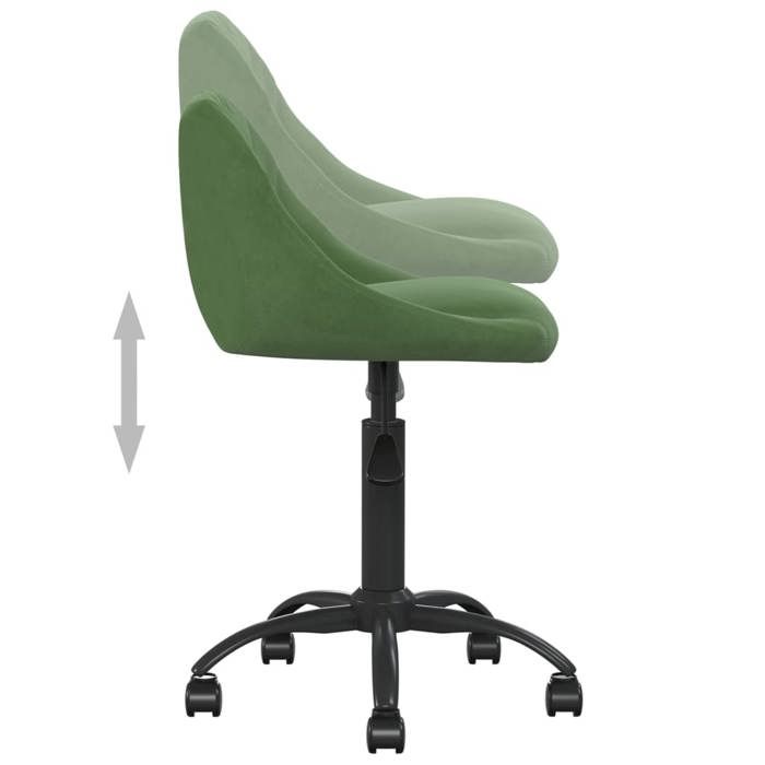 Sale 2026 Fauteuil de bureau - Pour 1 personne - Vert foncé Velours - 44x46x(67.5-79) cm DD385