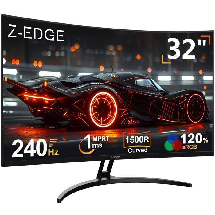 Ecran PC Gamer Incurvé - Z-Edge - 32 - FHD - 240Hz - Dalle VA - MPRT 1ms - FreeSync - HUG32P