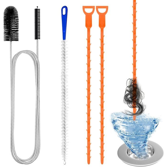 2 PCS DRAIN Attrape-cheveux Nettoyant De Canalisation Déboucheur D'évier Tuyau EUR 12,69