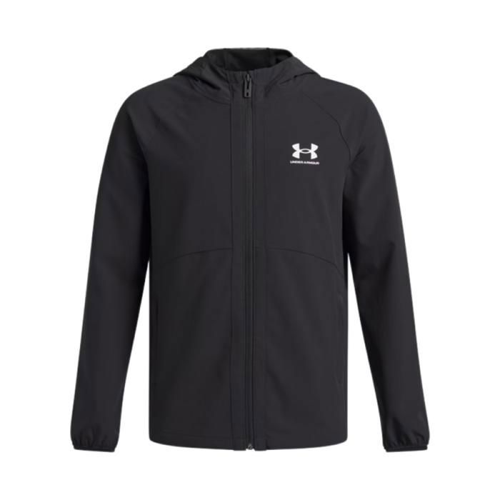 Veste coupe-vent Under Armour UA Vibe tissée Black White Enfants