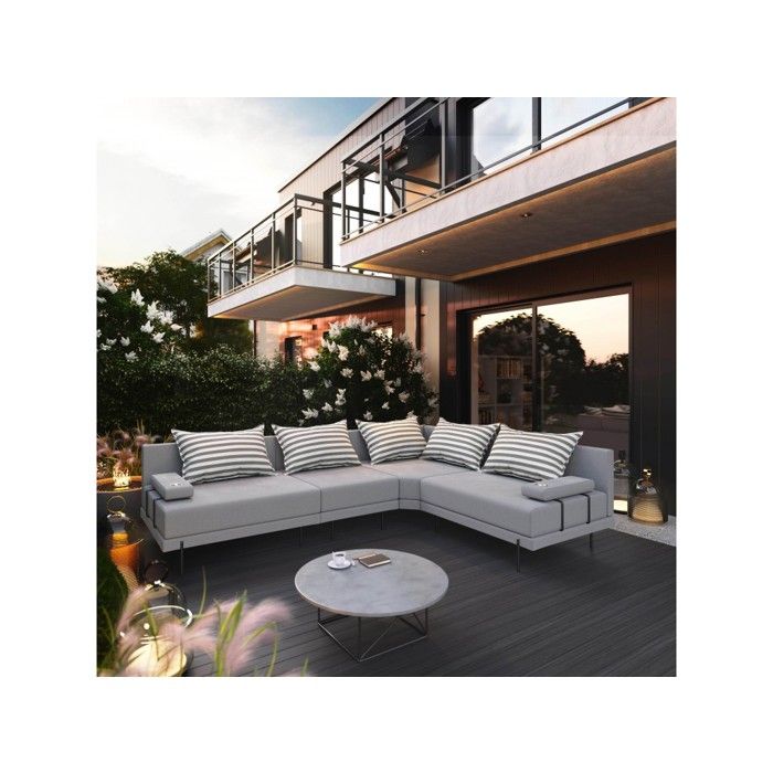 Salon dangle de jardin en bois BAHAMA M 298 x 222 cm – gris + rayures côté droit (SET 2) Salon dangle de jardin en bois BAHAMA M 298 x 222 cm – gris + rayures côté droit (SET 2)