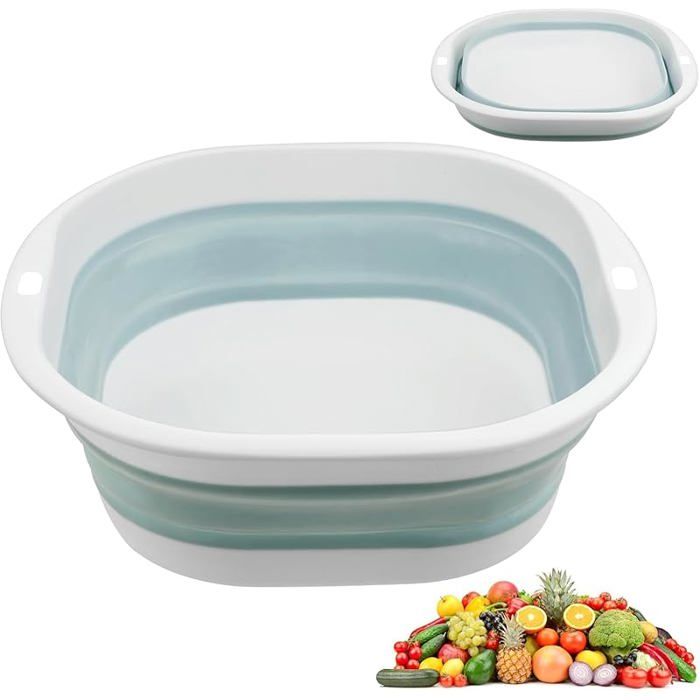 Bassine Pliable 3.5 L Bassine Retractable Netage Ménager Petite Bassine Bucket Pliable Retractable Lavabo 3.5 L Bleu