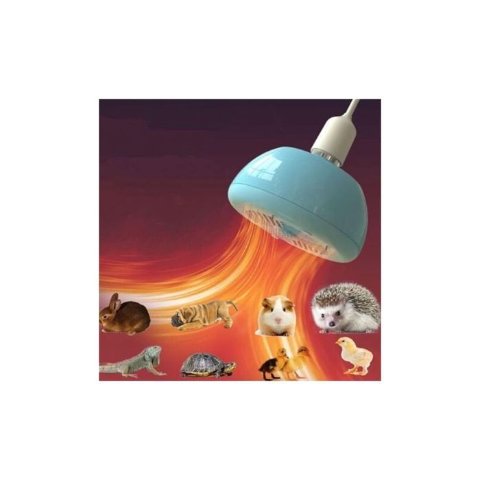 Lampe chauffante E27 pour animaux – 3 puissances réglables – Sécurisée & professionnelle