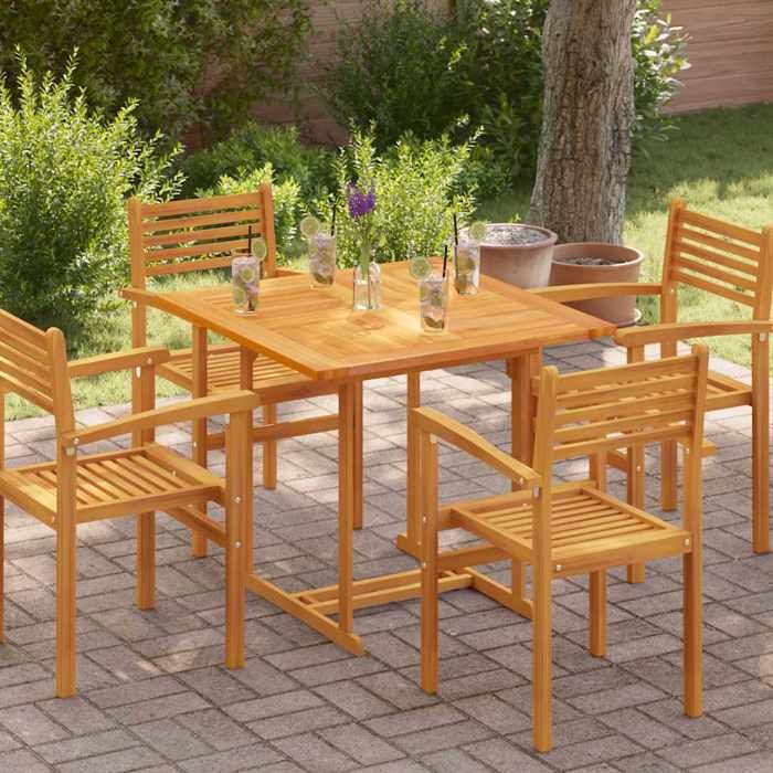 vidaXL Dessus de Table Carré 90 x 90 x 2 5 cm en Bois de Teck Massif
