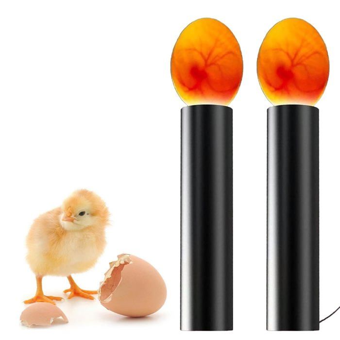 Testeur Dœufs 2 Pièces Mire-œufs Lampe à œufs Lumière de Mirage pour œufs
