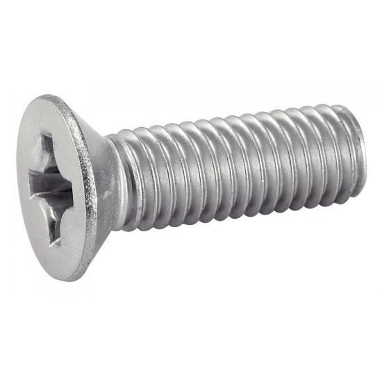 Lot De 160 Vis à Bois Inox – Tête Fraisée Cruciforme 5x60 Mm – Pour Menuiserie Et Bricolage