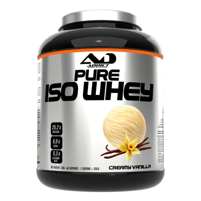 Whey isolate Pure Iso Whey Creamy Vanilla 2000g Cdiscount Sport