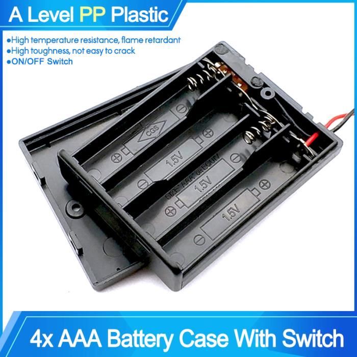 Boîte Rangement En Plastique Dur Couvercle 10 Piles Aa/aaa