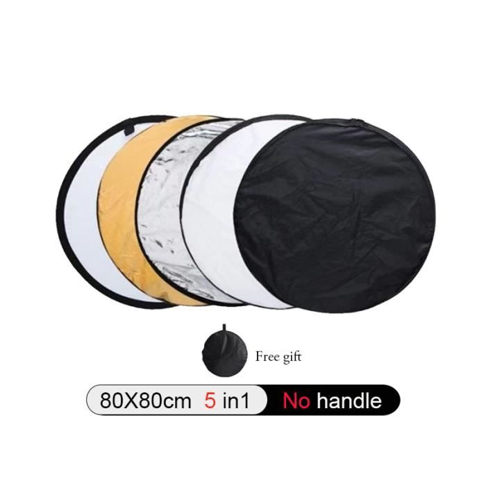 Réflecteur photo pliable AIHONTAI Rond 80cmFotografia Disque photo