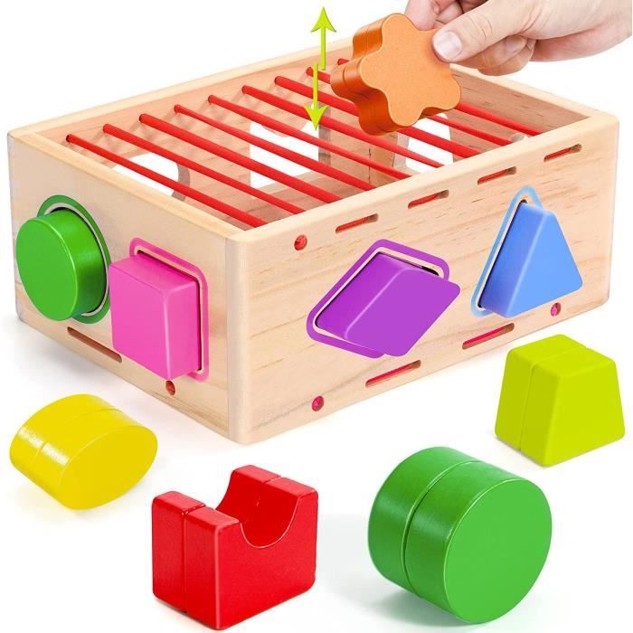 Jouets trieurs de formes mentaires orielles pour enfants, 7 en 1, 0, 6, 12  mois, ULcôtelée, Montessori dos, jeu pour enfants, 1, 2, 3 ans - AliExpress