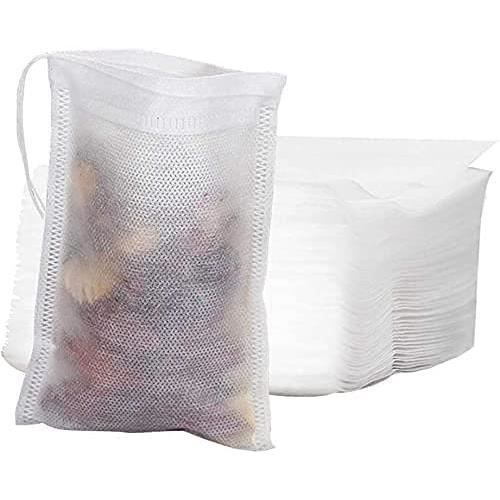 Sachets De Thé Vides Jetables - Lot De 100 - Blancs, Remplissables - Neufs