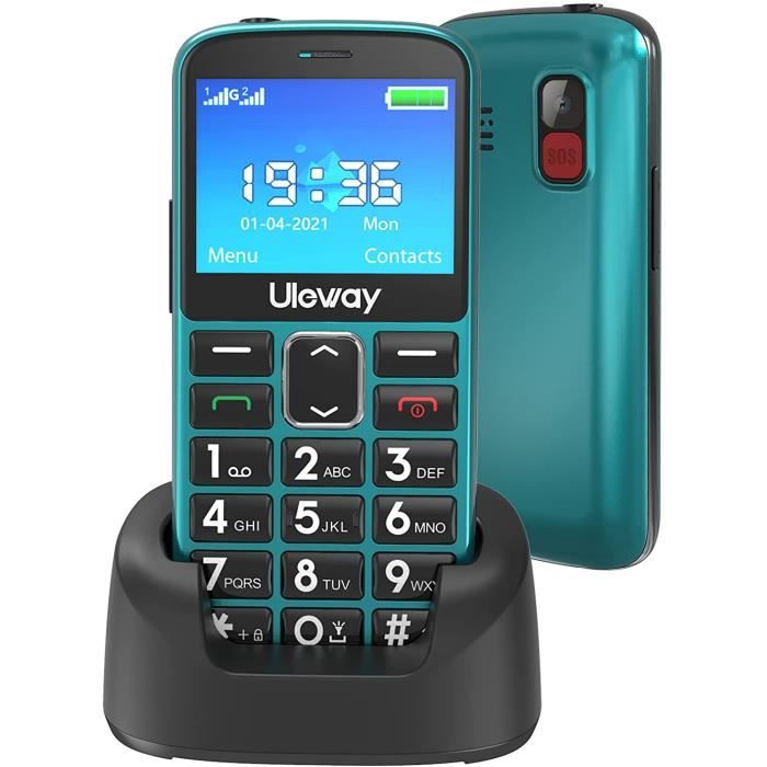 Uleway Téléphone Portable Débloqué Senior, Telephone Portable Pas