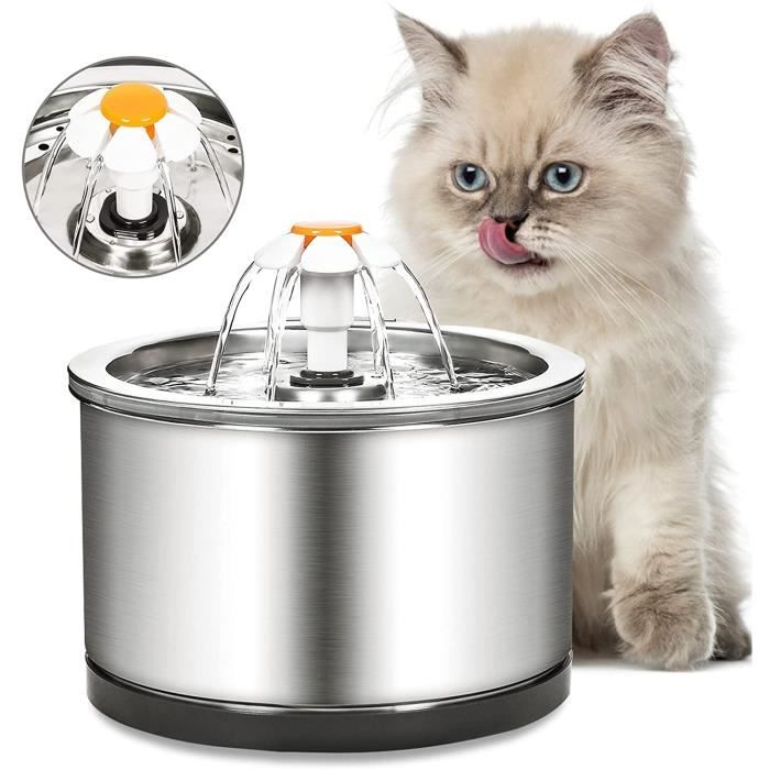 Fontaine a Eau Chat, Fontaine pour Chat Silencieuse en 4 étapes 2.5L, Fontaine à Eau pour Chat