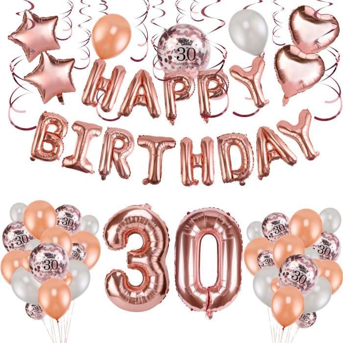 Howaf 30 Ans Anniversaire Decorations Femme Anniversaire Ballon Or Rose Kit Guirlande Happy Birthday Ballon Ballons Confettis R Achat Vente Ballon Decoratif Cdiscount Howaf 30 Ans Anniversaire Decorations Femme Anniversaire Ballon Or Rose Kit Guirlande Happy Birthday Ballon Ballons Confettis R Achat Vente Ballon Decoratif Cdiscount