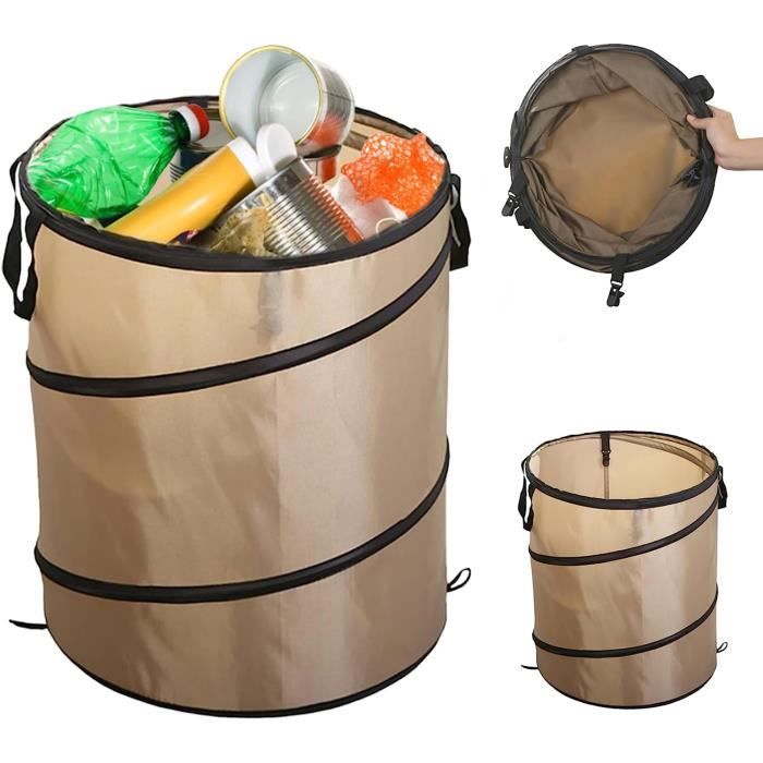 Grand Sac à Déchets De Jardin Pliable Tissu Oxford Robuste Avec Poignées - Rangement Jardinage Réutilisable