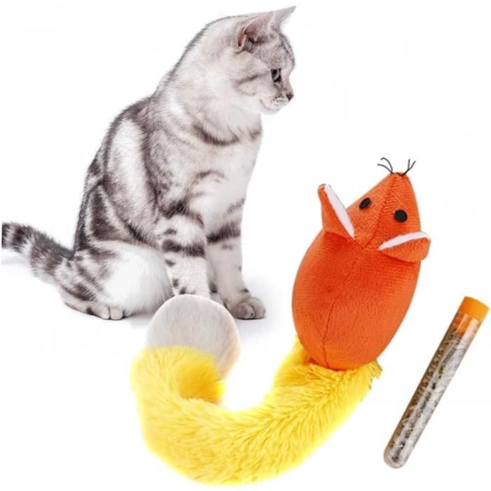 Skitty Peluche Chat Cataire Jouets Cataire Chat Interactif Playtoy Recharge  Bambou Orange Longue Queue[x5537] - Cdiscount