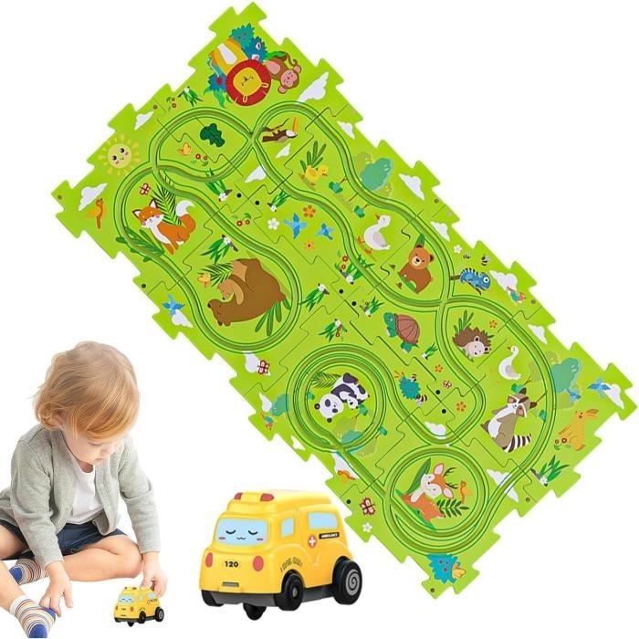 Jeu de Puzzle de Piste de Voiture, Jouet éducatif de Noël